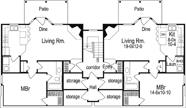 Country Ranch Traditional Lower Level of Plan 86981