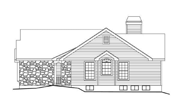 Country, Ranch, Traditional Plan with 1248 Sq. Ft., 2 Bedrooms, 2 Bathrooms, 2 Car Garage Picture 3