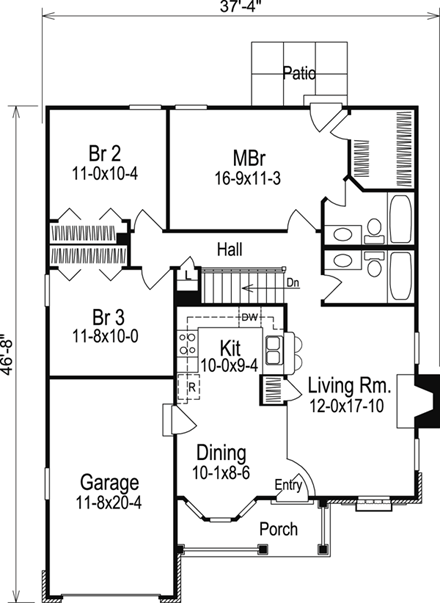 House Plan 86990 First Level Plan