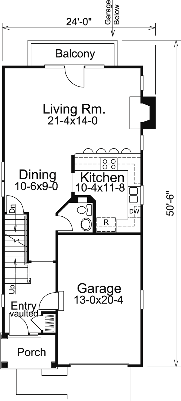 Cabin Cottage Traditional Level One of Plan 86991