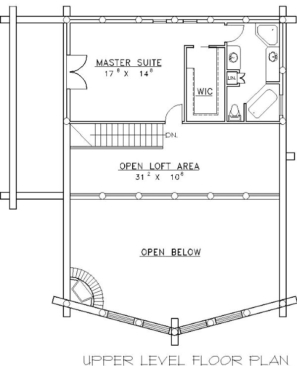 Contemporary Log Level Two of Plan 87003