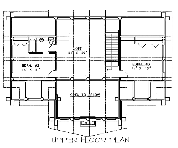 Contemporary Log Level Two of Plan 87005