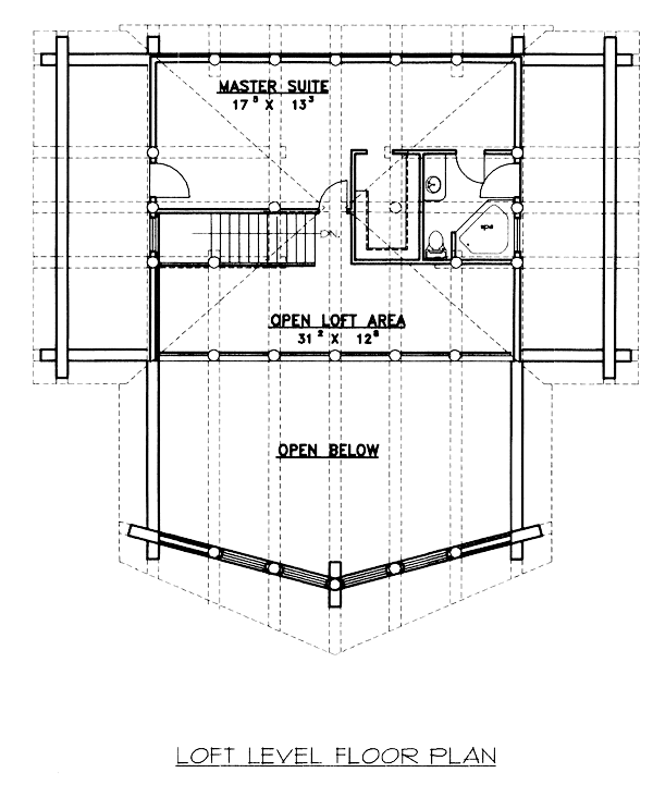 Contemporary Log Level Two of Plan 87012