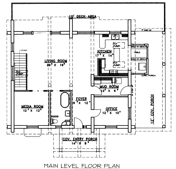 Contemporary Log Level One of Plan 87015