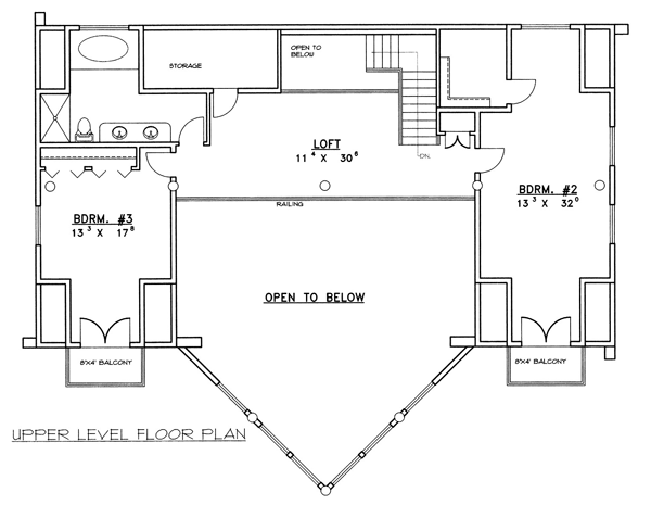 Contemporary Log Level Two of Plan 87021