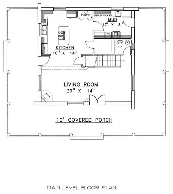 Contemporary Log Level One of Plan 87024