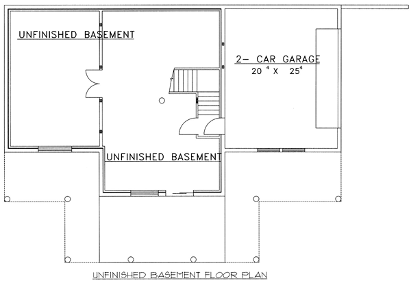 Contemporary Log Lower Level of Plan 87029