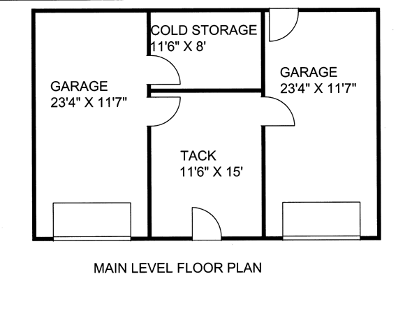 2 Car Garage Plan 87036 Level One