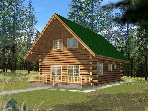 Plan 87039 | Log Style with 1 Bed, 1 Bath