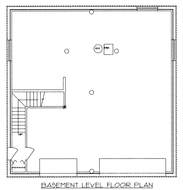 Contemporary Log Lower Level of Plan 87040