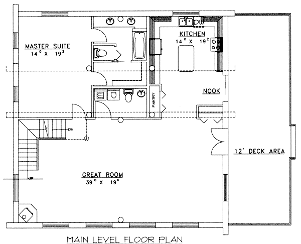 Contemporary Log Level One of Plan 87040