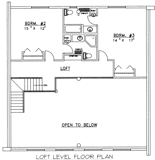 Contemporary Log Level Two of Plan 87040