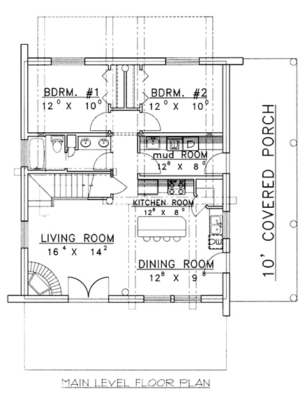 House Plan 87042 First Level Plan