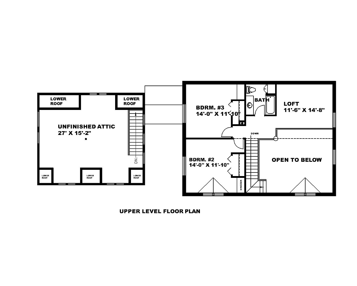 Cabin Country Level Two of Plan 87054