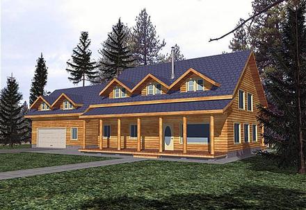 Cabin Country Elevation of Plan 87054