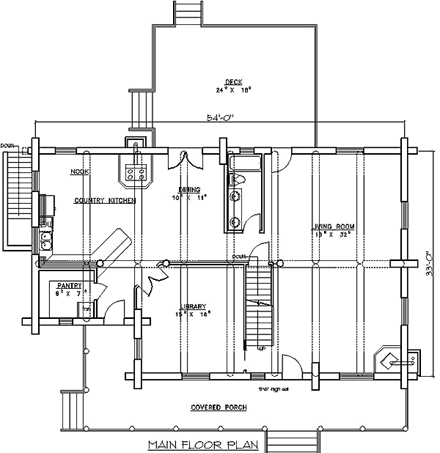 House Plan 87062 First Level Plan