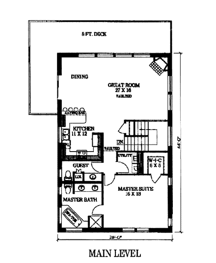 House Plan 87077 First Level Plan