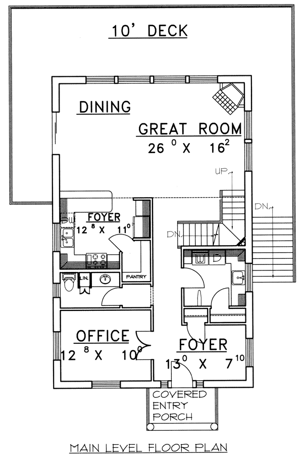 Contemporary Level One of Plan 87079