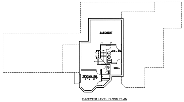 Traditional Lower Level of Plan 87081