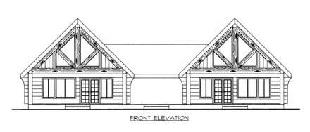 Log Elevation of Plan 87085