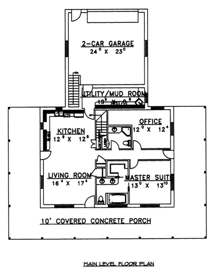 House Plan 87090 First Level Plan