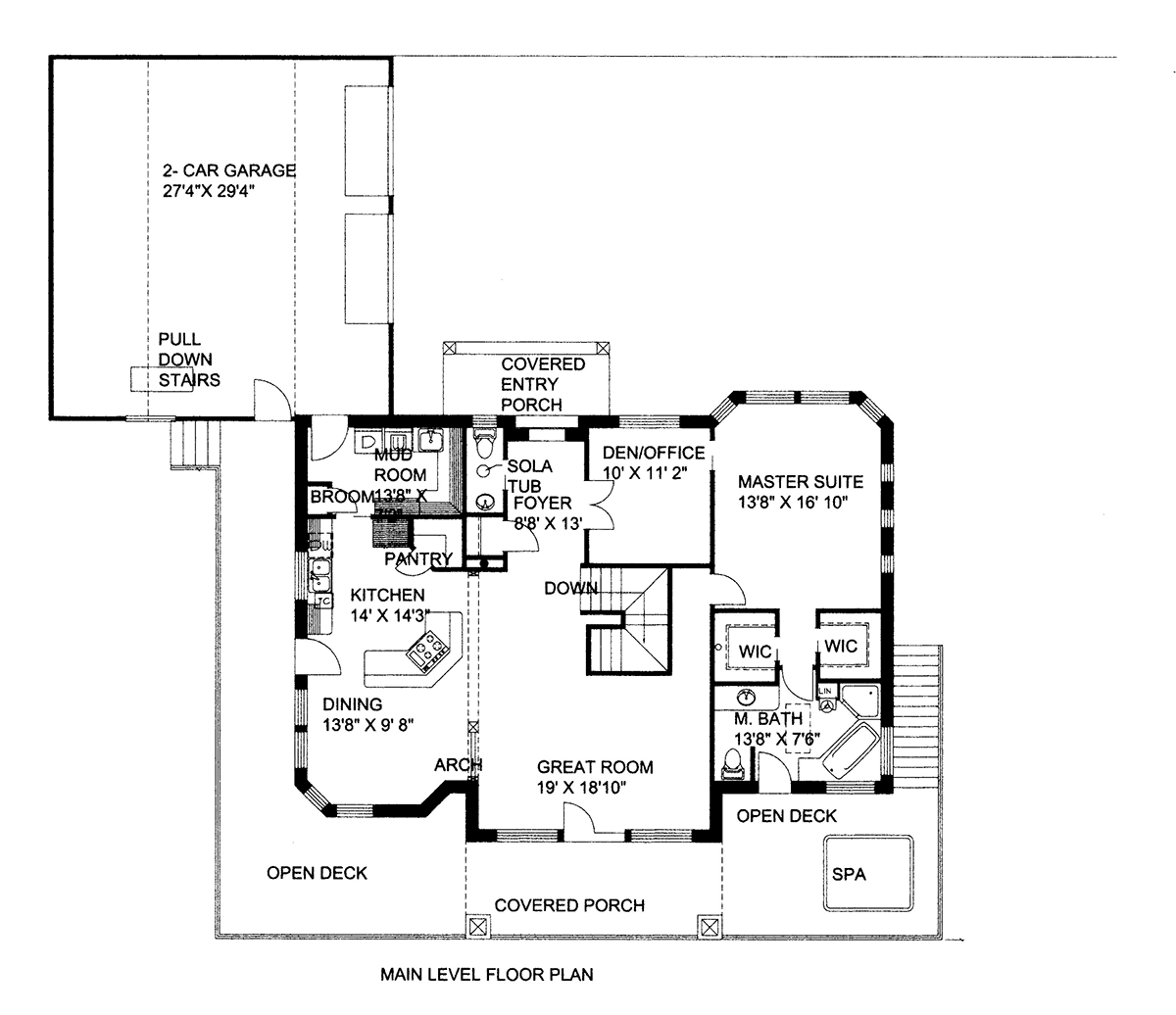 Contemporary Level One of Plan 87091