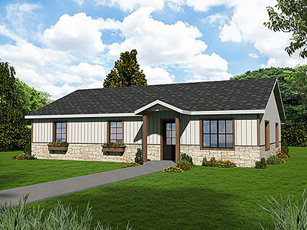 Ranch Elevation of Plan 87093