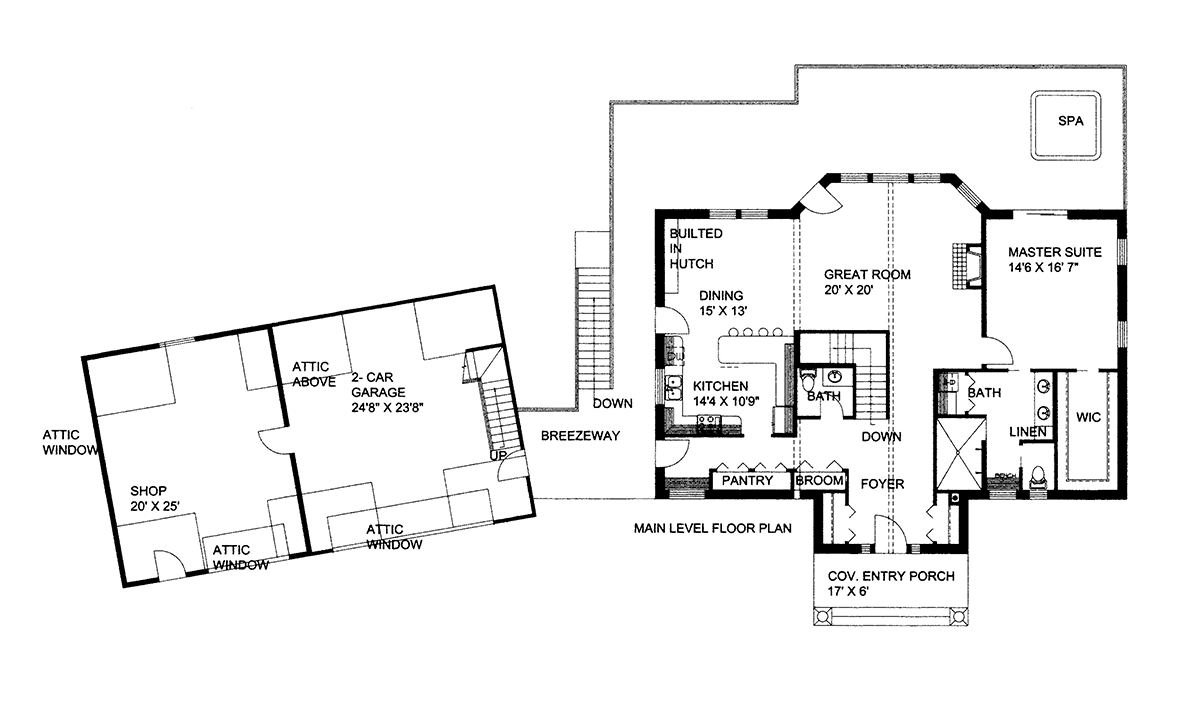 Contemporary Level One of Plan 87095