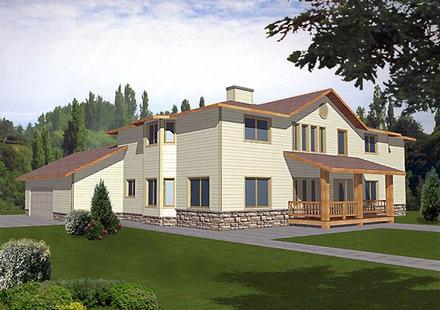 Contemporary Traditional Elevation of Plan 87098