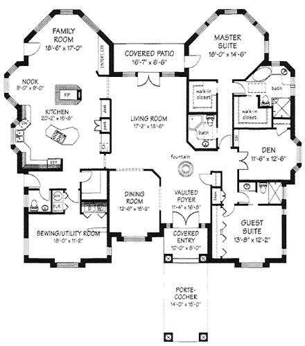 House Plan 87100 First Level Plan