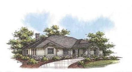Traditional Elevation of Plan 87100