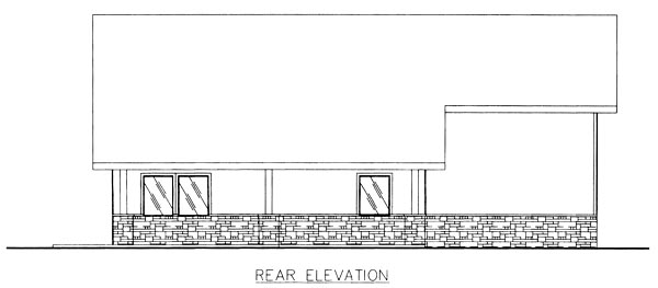  Rear Elevation of Plan 87101