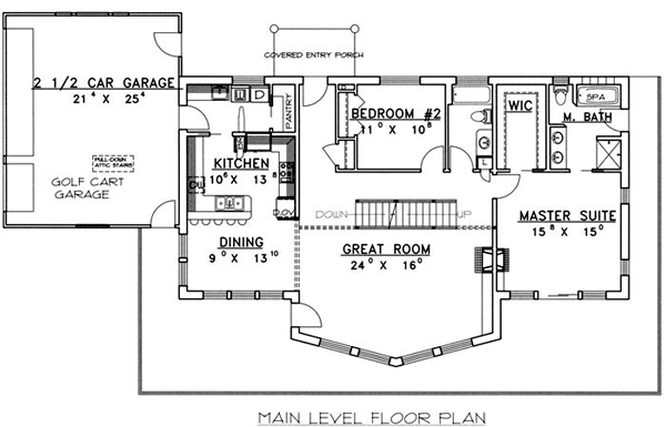 Contemporary Level One of Plan 87110