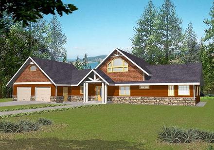 One-Story Traditional Elevation of Plan 87118