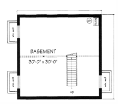 Farmhouse Victorian Lower Level of Plan 87120