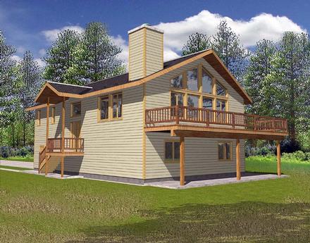 One-Story Ranch Elevation of Plan 87124