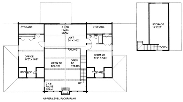 Country Log Ranch Level Two of Plan 87125