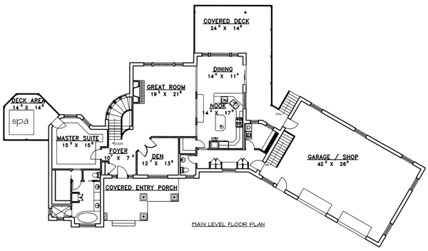 Contemporary Traditional Level One of Plan 87126