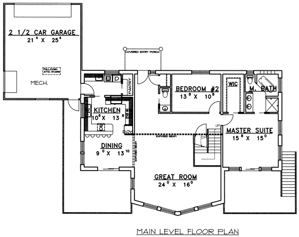 Contemporary Level One of Plan 87127