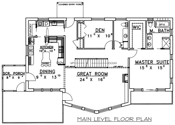 Contemporary Level One of Plan 87129