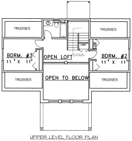 House Plan 87134 Second Level Plan