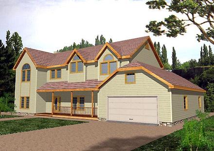 Country Traditional Elevation of Plan 87137