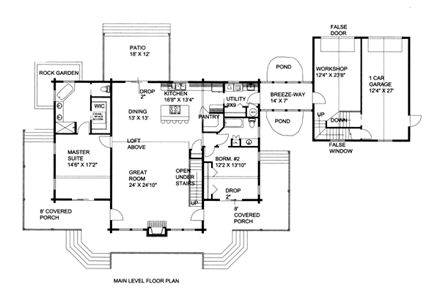 House Plan 87140 First Level Plan