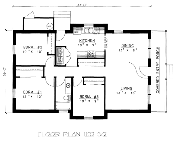 Cabin Traditional Level One of Plan 87141