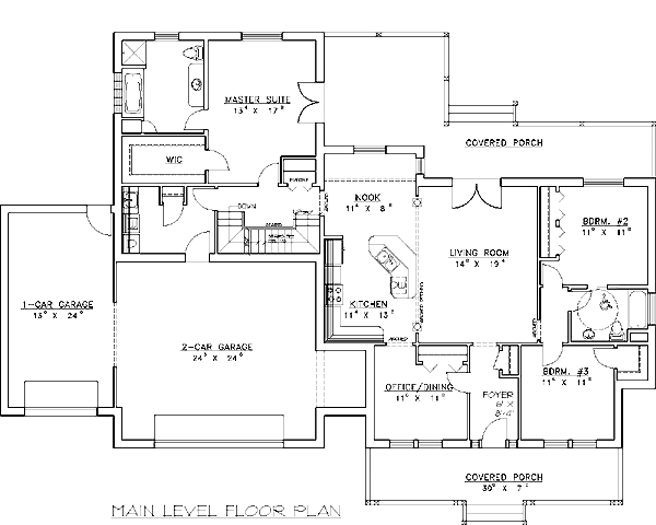 Country Traditional Level One of Plan 87145