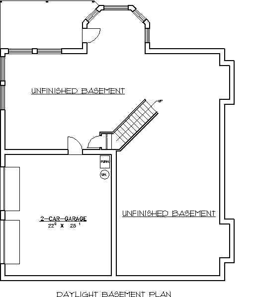 Contemporary Traditional Lower Level of Plan 87150