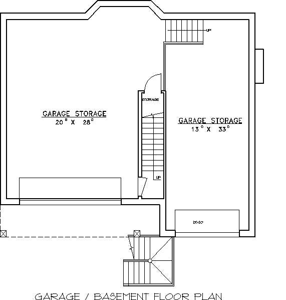 Traditional Lower Level of Plan 87152