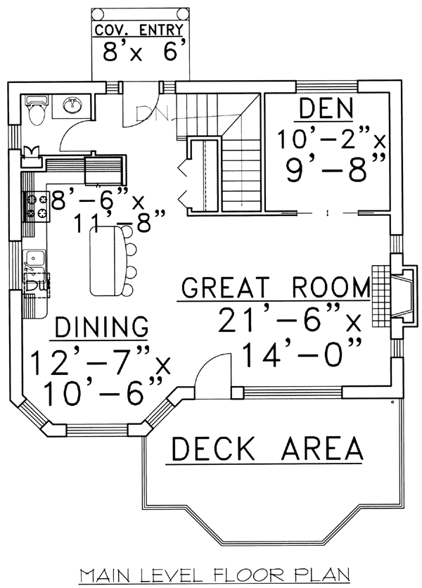 Contemporary Narrow Lot Level One of Plan 87155