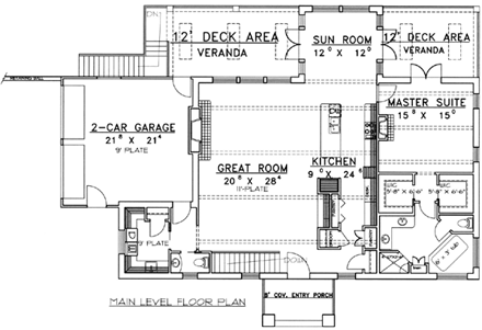 House Plan 87158 First Level Plan