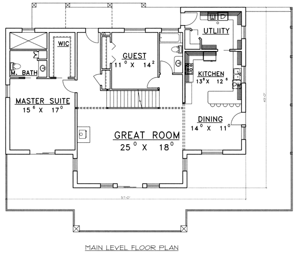 Contemporary Level One of Plan 87159